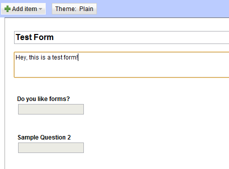 Create your Google Form